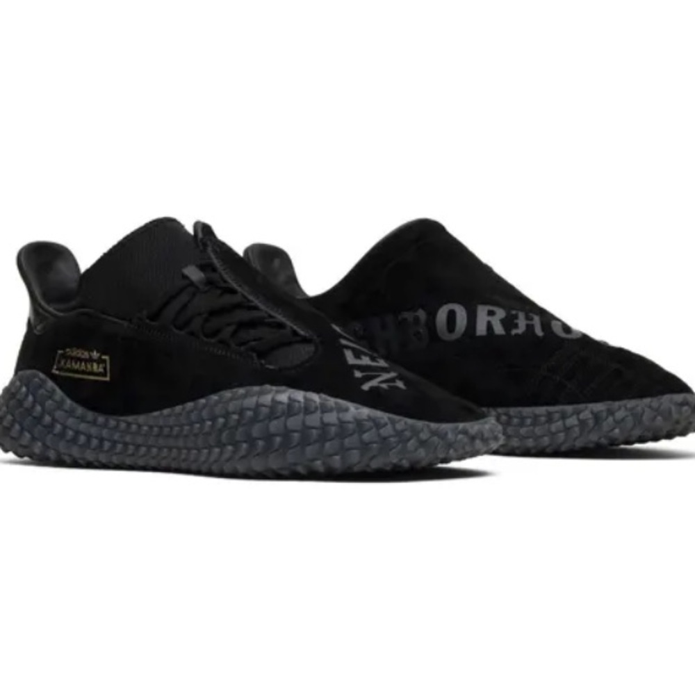 Adidas Kamanda Mens Sneakers Size 12 Black Suede Gum Sole Athletic Shoes
